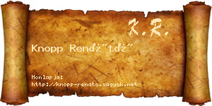Knopp Renátó névjegykártya